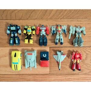 Vintage Transformers Micromasters Lot of 10 Figures And Vehicles